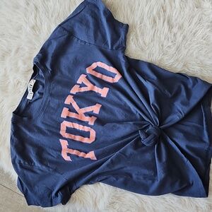 Womens Medium Navy Blue Tokyo T-Shirt